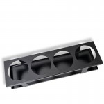 Kovinski podstavek za sveče - 4 luknje - ČRN